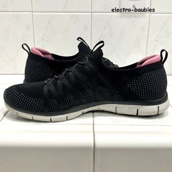 NWOB Sketchers Relaxed Fit Memory Cooled Foam Sneakers Blk/Pink Size 10M - Picture 1 of 11